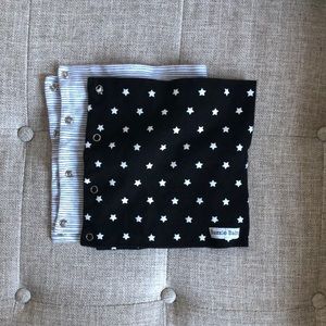 Pair of Bazzle Baby scarf bibs